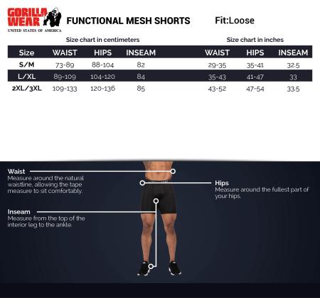 Gorilla Wear Шорты Functional Mesh Shorts Black/Red