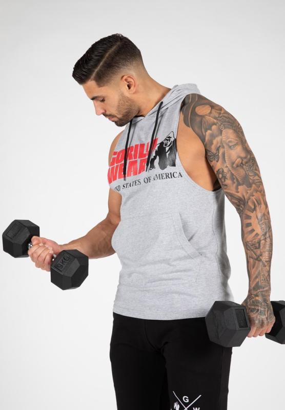 Gorilla Wear Безрукавка Rogers Hooded Tank Top  Gray Melange