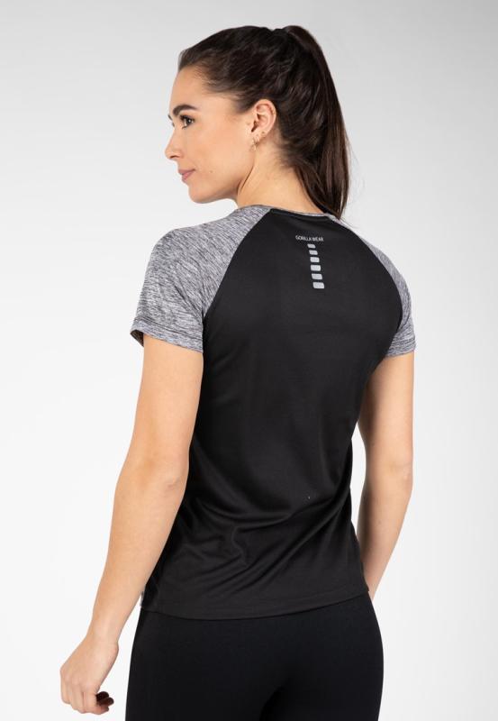 Gorilla Wear Женская футболка Monetta Performance T-Shirt Gray Melange/Black