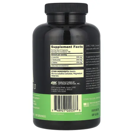 Optimum Nutrition BCAA 1000 200 капс. – оригинальная продукция AthleticFuel