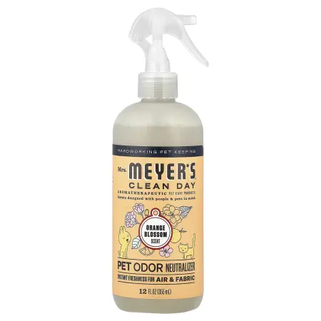Mrs. Meyers Clean Day, нейтрализатор запаха домашних животных, цветок апельсина, 355 мл (12 жидк. ун