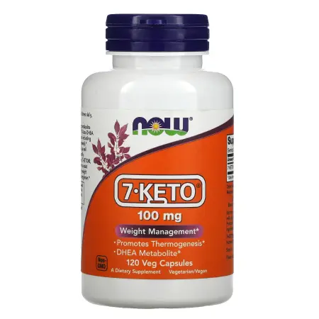 NOW Foods, 7-KETO, 100 мг, 120 растительных капсул – оригинальная продукция AthleticFuel