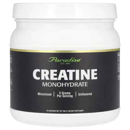 Paradise Herbs, Моногидрат креатина, без добавок, 500 г – оригинальная продукция AthleticFuel