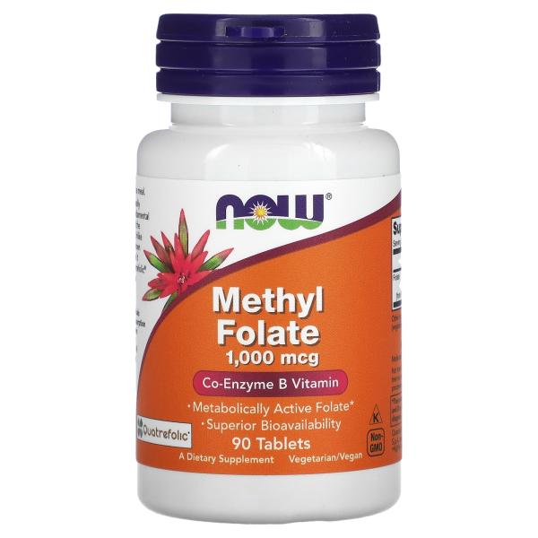NOW Foods Метилфолат 1000 мкг 90 таблеток