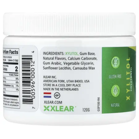 Xlear, Spry, Dental Defense System, жевательная резинка для защиты зубов без сахара, со вкусом натур