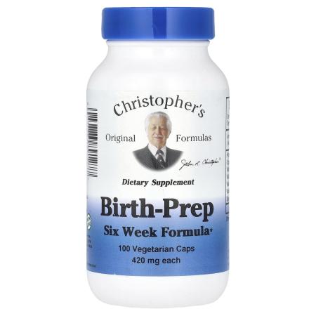 Christopher's Original Formulas, Birth-Prep, смесь для шестинедельной поддержки, 100 вегетарианских 