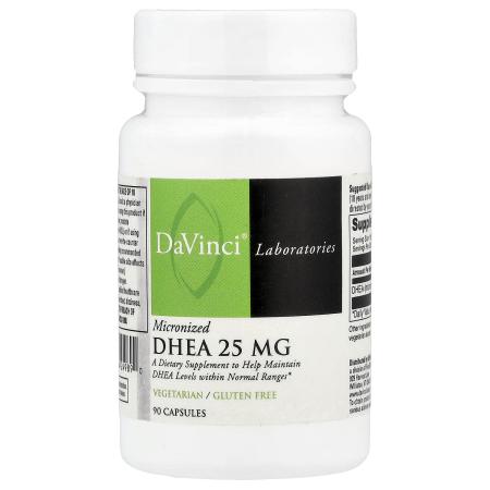 DaVinci Laboratories, Микронизированный ДГЭА, 25 мг, 90 капсул DaVinci Laboratories, Микронизированный ДГЭА, 25 мг, 90 капсул