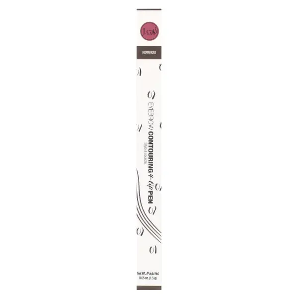 J.Cat Beauty, Ручка для контурирования бровей с 4 кончиками, эспрессо, 1,5 г (0,05 унции)