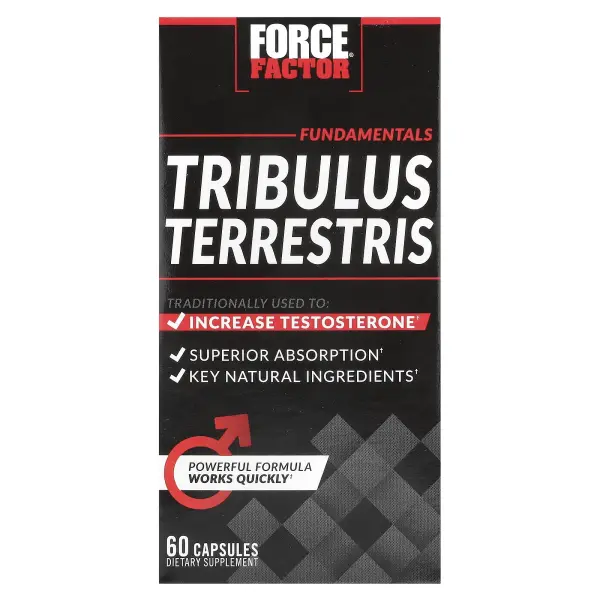 Force Factor, Force Factor, якорцы стелющиеся, усилитель тестостерона, 500 мг, 60 капсул