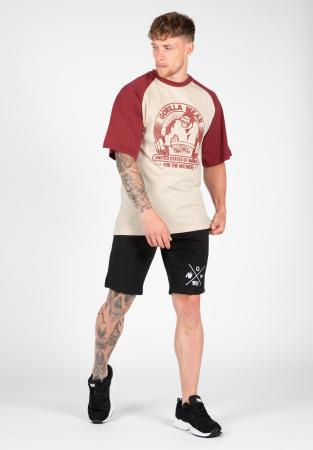 Gorilla Wear Футболка Logan Oversized T-Shirt Beige/Red