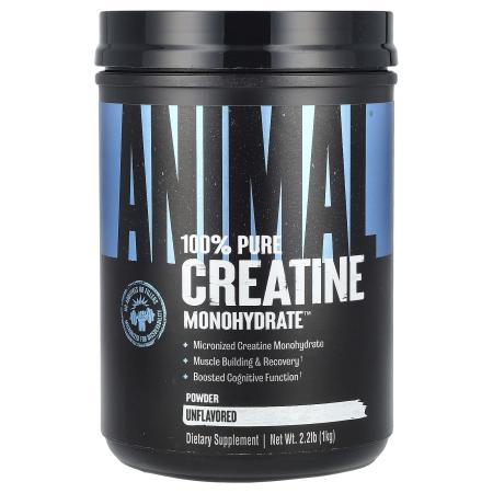 Animal, 100% чистый креатин моногидрат ™, порошок, без добавок, 1 кг (2,2 фунта)