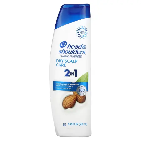 Head & Shoulders, Шампунь и кондиционер 2 в 1, уход за сухой кожей головы, с миндальным маслом, 250 