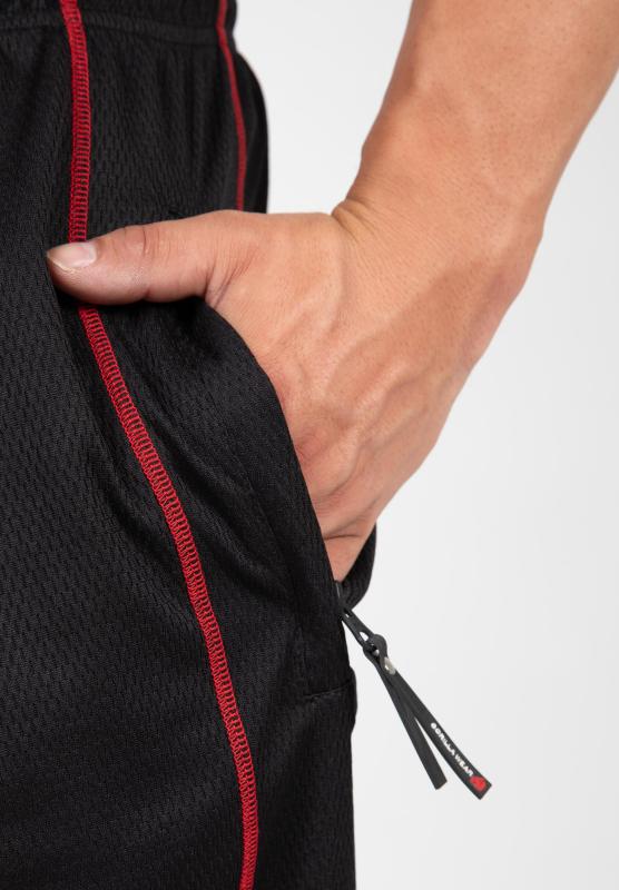 Gorilla Wear Штаны Wallace Mesh Pants - Black/Red