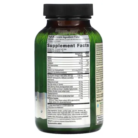 Irwin Naturals, "Ясность мысли и память", пищевая добавка для стимуляции памяти и улучшения работы м