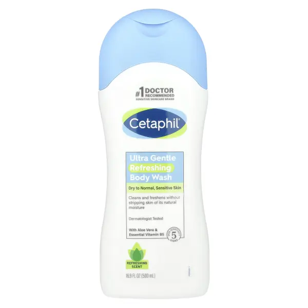 Cetaphil, ультранежный освежающий гель для душа, освежающий аромат, 500 мл (16,9 жидк. унции)