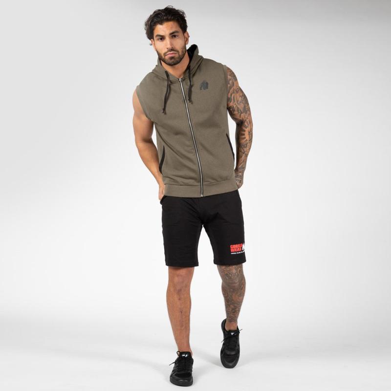 Gorilla Wear Безрукавка Springfield Sleeveless Zipped Hoodie Army Green