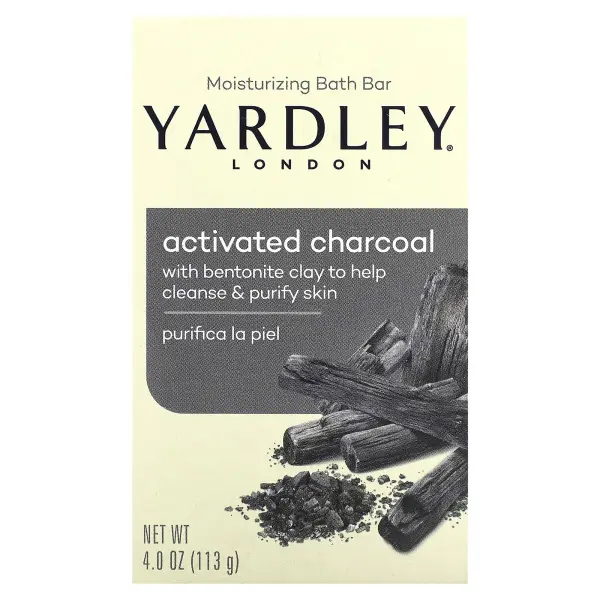 Yardley London, увлажняющее мыло для ванн, активированный уголь, 113 г (4 унции)