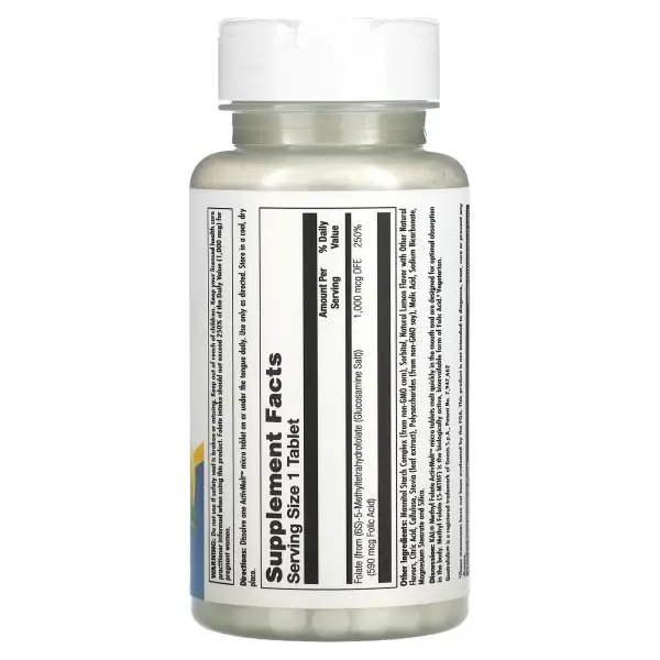 KAL, метилфолат, с лимонным вкусом, 1000 мкг DFE, 60 микротаблеток KAL, метилфолат, с лимонным вкусом, 1000 мкг DFE, 60 микротаблеток