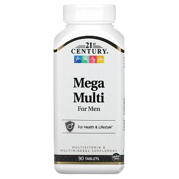 Фото 21st Century, Mega Multi, для мужчин, мультивитамины и мультиминералы, 90 таблеток
