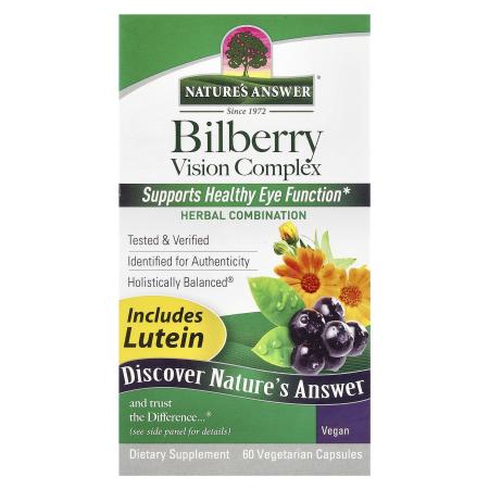 Nature's Answer, Bilberry Vision Complex, 60 вегетарианских капсул – оригинальная продукция AthleticFuel