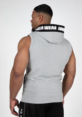 Gorilla Wear Безрукавка Milwaukee S/L Zipped Hoodie Gray Melange