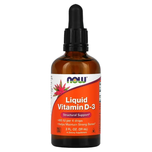 NOW Foods Жидкий витамин D3 10 мкг 400 МЕ 59 мл