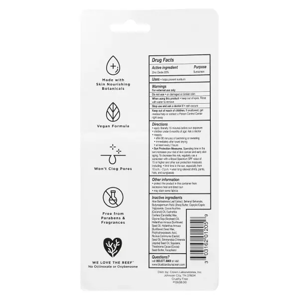 Blue Lizard Australian Sunscreen, Минеральное солнцезащитное средство-стик для детей, SPF 50+, 14 г 