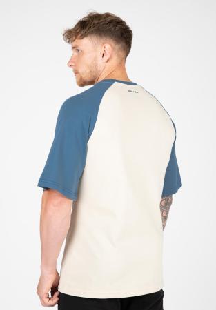 Gorilla Wear Футболка Logan Oversized T-Shirt Beige/Blue