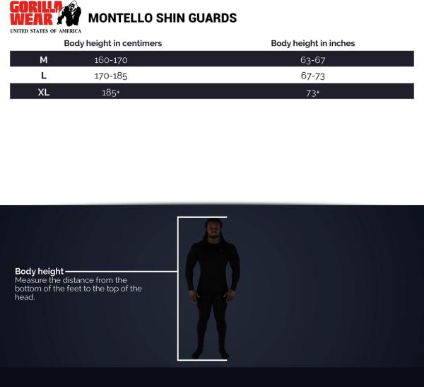 Gorilla Wear Montello Shin Guards Black