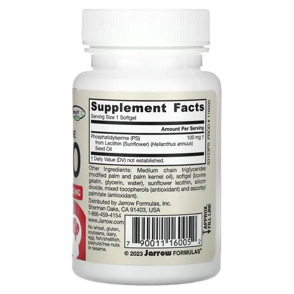 Jarrow Formulas, ФС 100 (фосфатидилсерин), 100 мг, 30 мягких таблеток