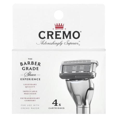 Cremo, сменные кассеты для бритвы, 4 шт.