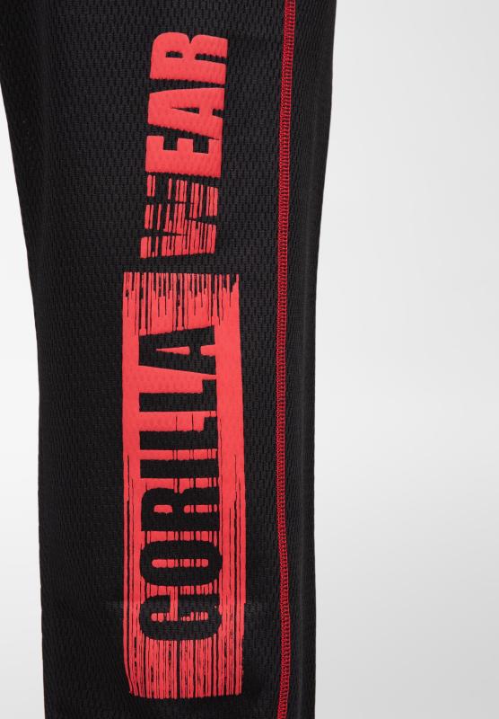 Gorilla Wear Штаны Wallace Mesh Pants - Black/Red