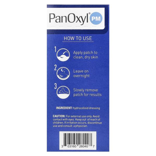 PanOxyl, Ночные точечные пластыри, 40 прозрачных пластырей