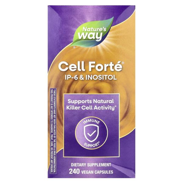 Nature's Way, Cell Forté IP-6 и инозитол, 240 веганских капсул Nature's Way, Cell Forté IP-6 и инозитол, 240 веганских капсул