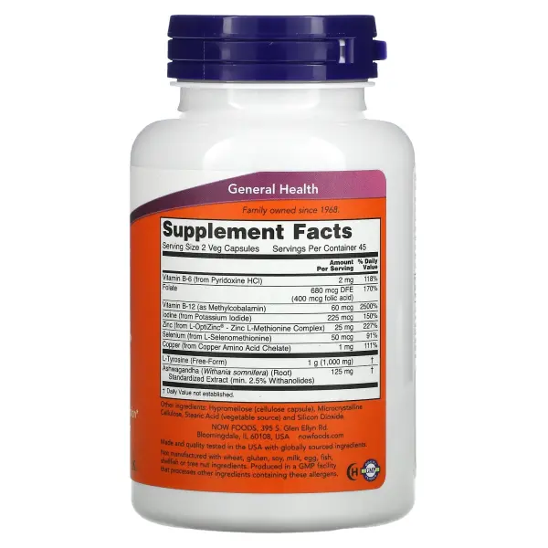 NOW Foods Thyroid Energy 90 капсул