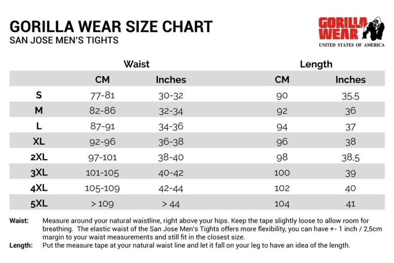 Gorilla Wear Тайтсы San Jose Mens Tights Black