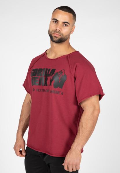 Gorilla Wear  Classic Workout Top - Burgundy Red