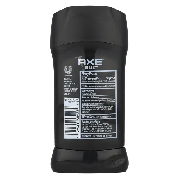 Axe, 48H, антиперспирант против пота, черный, 76 г (2,7 унции)