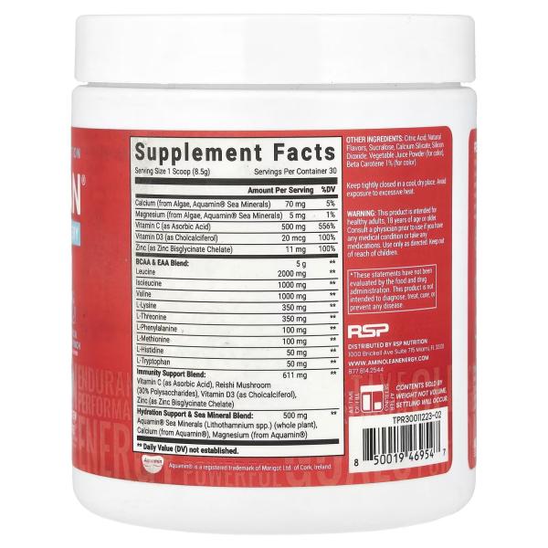 RSP Nutrition, AminoLean Recovery, без кофеина, 255 г (8,99 унции)