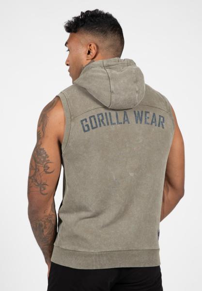 Gorilla Wear Безрукавка Silverdale Sleeveless Hoodie Army Green