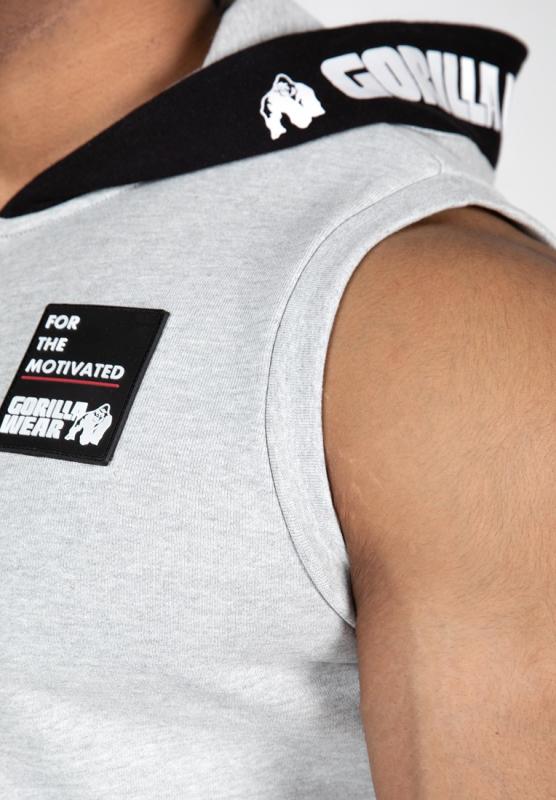 Gorilla Wear Безрукавка Milwaukee S/L Zipped Hoodie Gray Melange