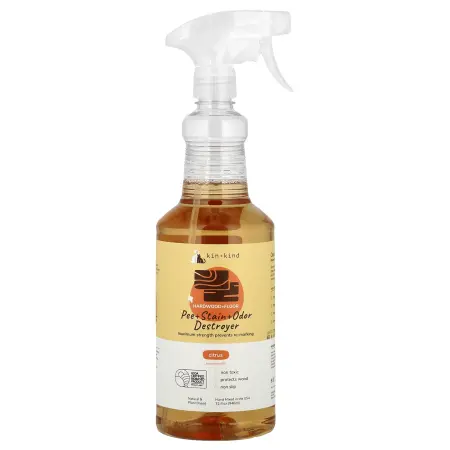 Kin+Kind, Pee + Stain + Odor Destroyer, для твердых пород дерева и пола, цитрус, 946 мл (32 жидк. ун