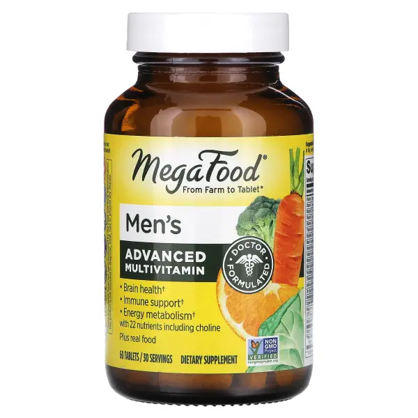 MegaFood, улучшенный мультивитаминный комплекс, для мужчин, 60 таблеток