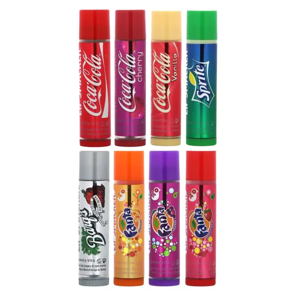 Lip Smacker, Coca-Cola, бальзам для губ, ассорти, 8 упаковок, 4 г (0,14 унции)