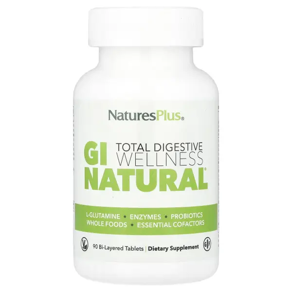 NaturesPlus, Total Digestive Wellness, GI Natural®, 90 двухслойных таблеток