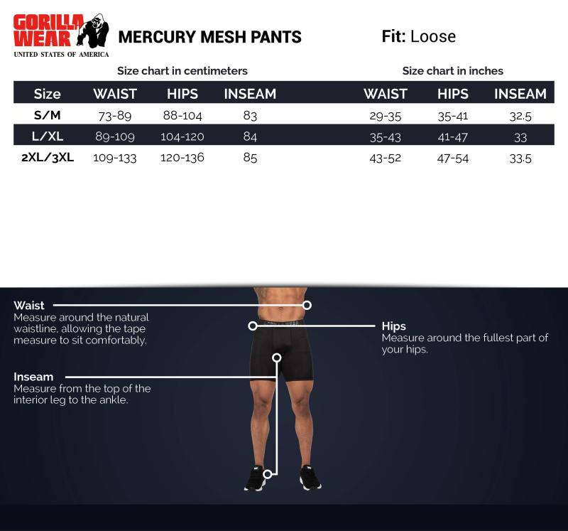 Gorilla Wear Штаны Mercury Mesh Pants Black/Red