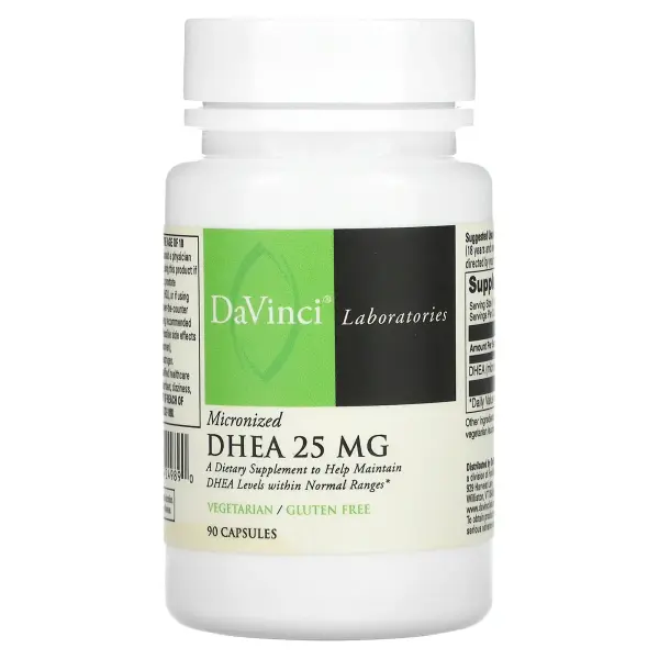 DaVinci Laboratories, Микронизированный ДГЭА, 25 мг, 90 капсул