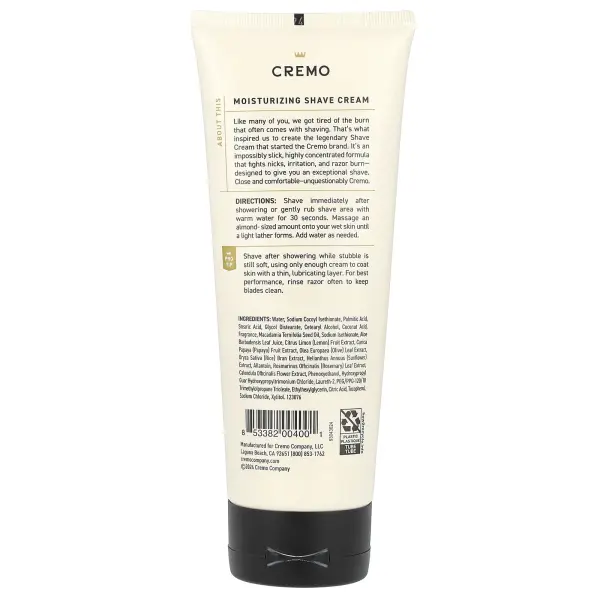 Cremo, крем для бритья, оригинальная формула, классический, 177 мл (6 жидк. унций)