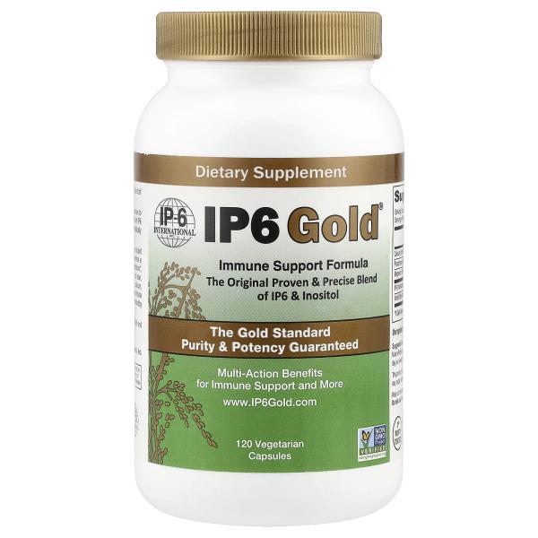 IP-6 International, IP6 Gold®, добавка для поддержки иммунитета, 120 вегетарианских капсул