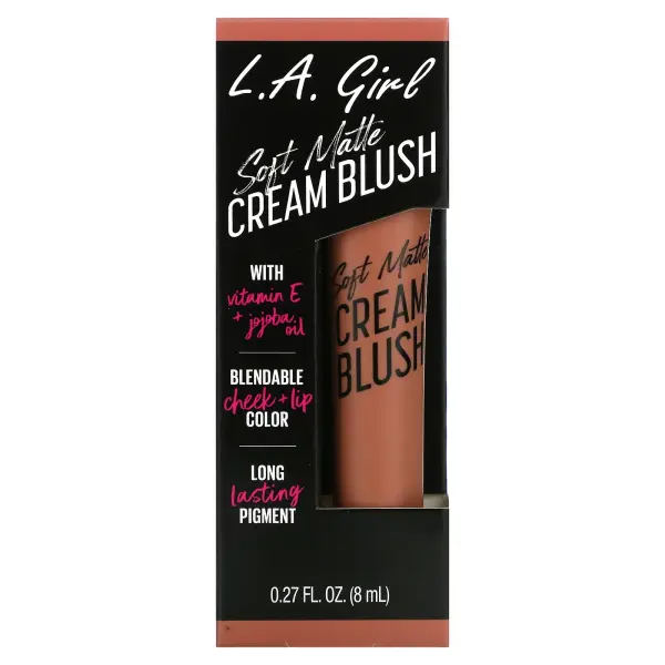 L.A. Girl, Blendable Cheek + Lip Color, мягкие матовые кремовые румяна, для взрослых, 8 мл (0,27 жид